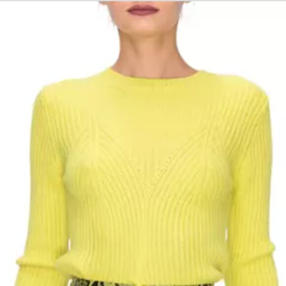 Endless Rose Knitted Fitted Sweater Yellow - Picture 1 of 5